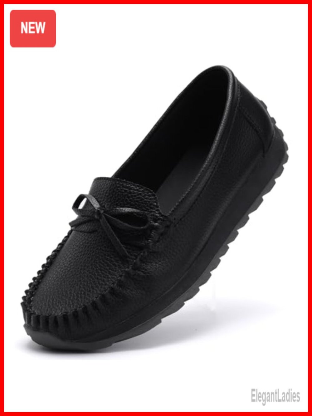 Women's Faux Leather Slip On Loafers Comfortable Lightweight Work Flats